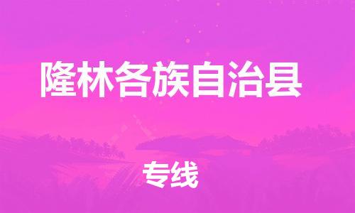 廣州到隆林縣物流公司|廣州至隆林縣貨運專線